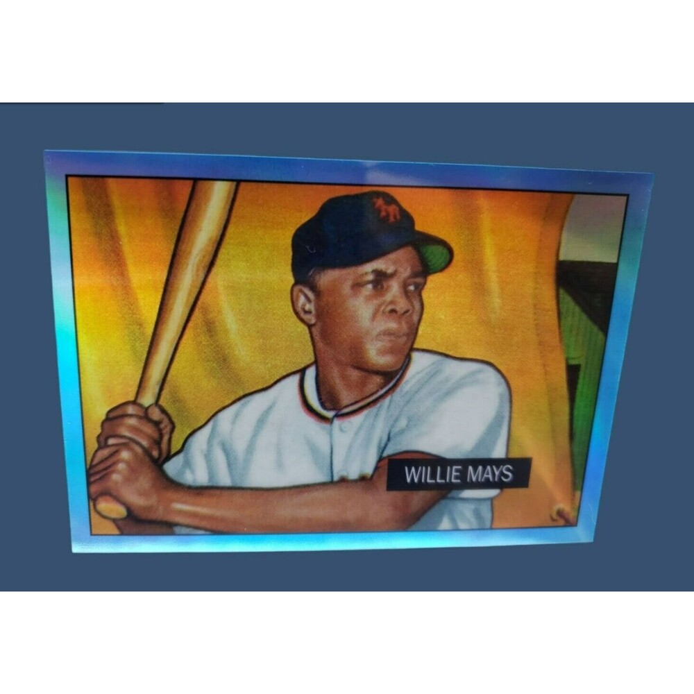 2013 Bowman WILLIE MAYS BLUE SAPPHIRE REFRACTOR ROOKIE REPRINT Baseball Card 305